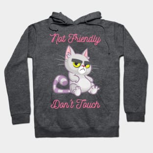 Angry Cat - Not Friendly, Don't Touch Hoodie